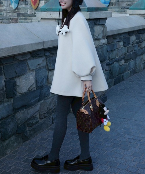 バルーンスリーブフレアコート（ノーカラージャケット）｜ACYM