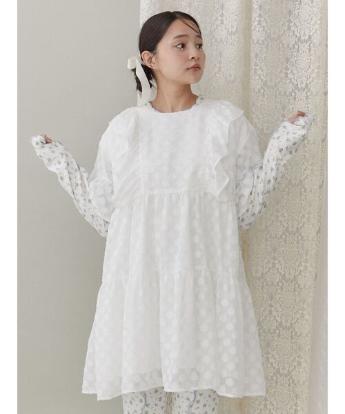 merry jenny（メリージェニー）の「flower dot ティアードミニ