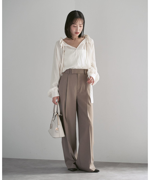 スタンドフリルボウタイブラウス（シャツ/ブラウス）｜NOBLE（ノーブル