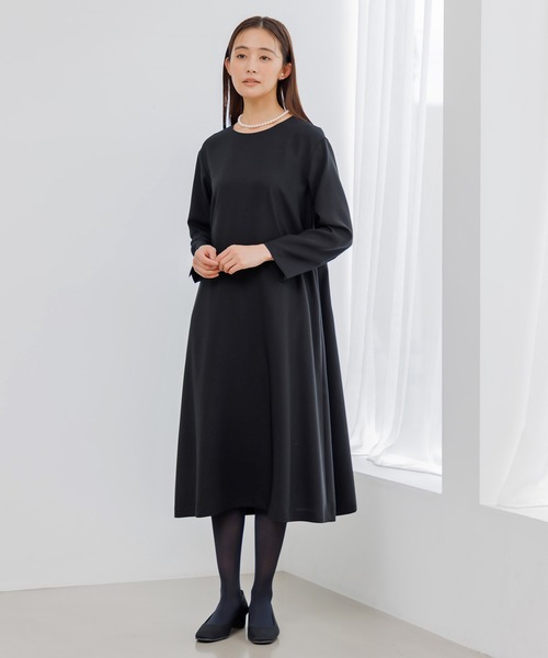 troisiemechaco】喪服・慶弔両用/ブラックフォーマルワンピース