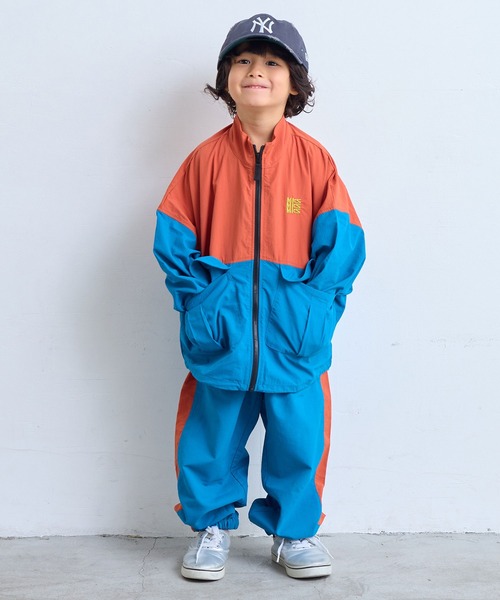 セール】ナイロンビッグポケットバイカラージャケット/セットアップ可