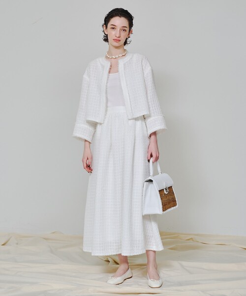 セール】【スタイリスト福田麻琴さんコラボ】シアーツイードジャケット