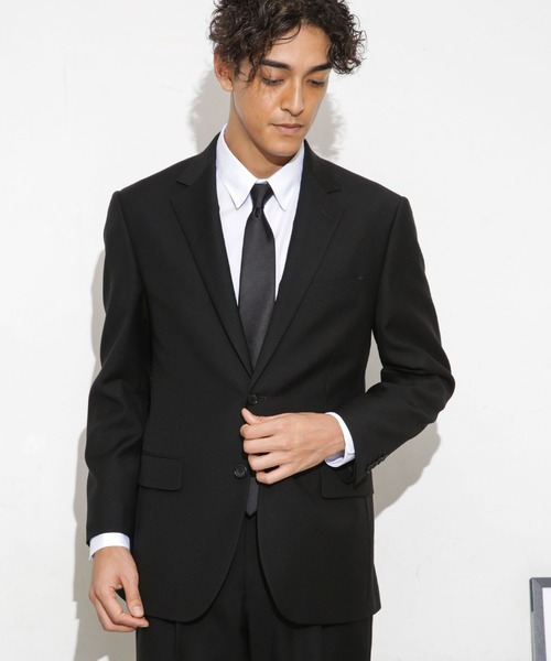 ESSENTIAL LINE」フォーマルブラックジャケット（スーツジャケット