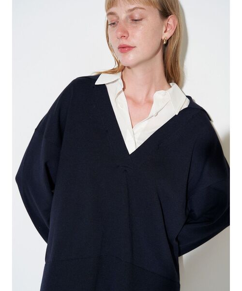 ELENDEEK（エレンディーク）の「シャツドッキングスキッパーニット