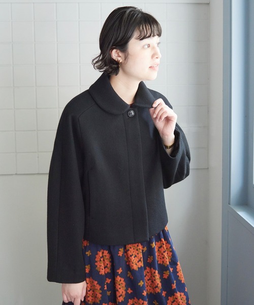 bulle de savon（ビュルデサボン）の「super100 丸衿コート（その他