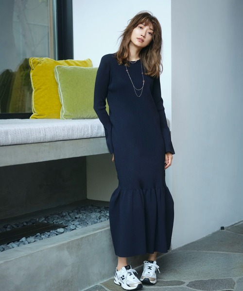 emmi（エミ）の「【emmi atelier】リブニットワンピース（ワンピース