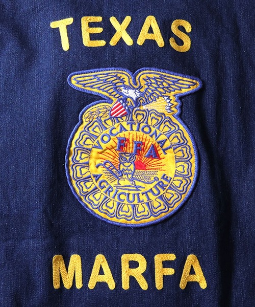 セール】HOUSTON ヒューストン DENIM FFA JACKET デニム 刺繍 FFA