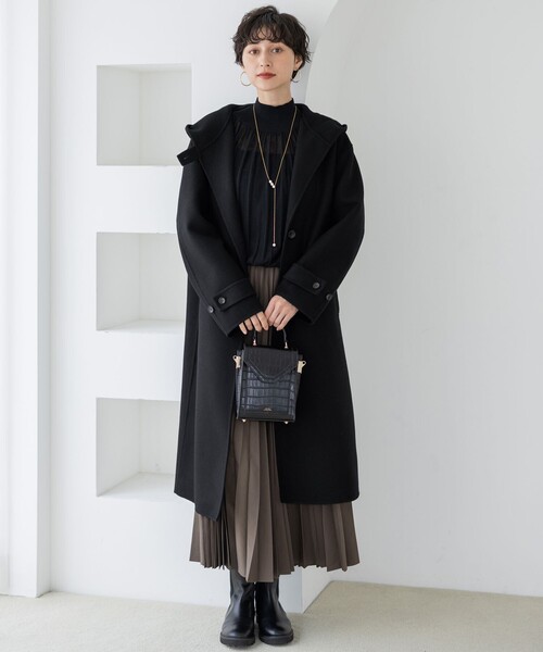 MANTECOPureリバー フード ロングコート（その他アウター）｜23区 S