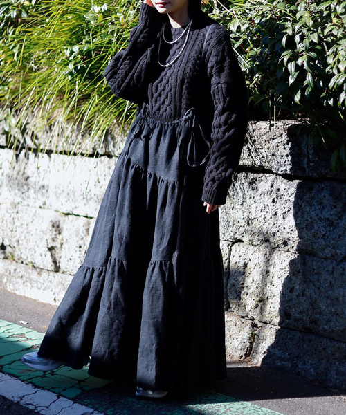 THE NEWHOUSE ZENITA JUMPER SKIRT black