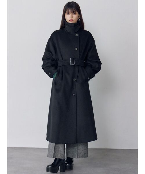 セール】スタンドネックダブルカラーコート（ステンカラーコート