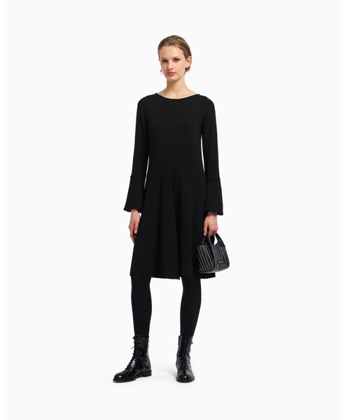 セール】【エンポリオ アルマーニ】フレアワンピース クレープ