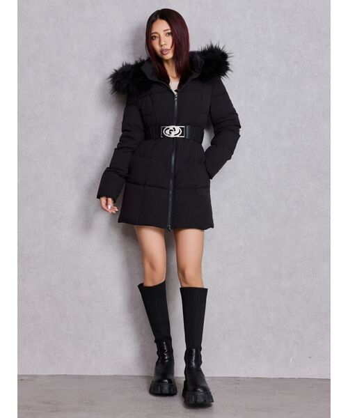 GYDA（ジェイダ）の「GDベルト付きロングダウンコート（ダウン