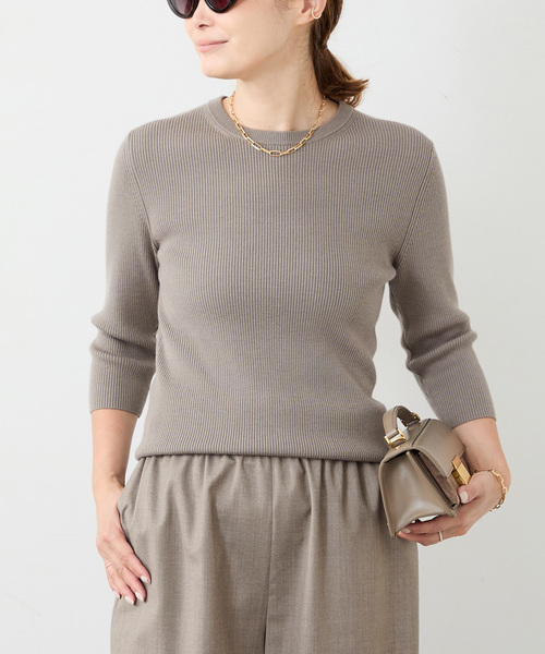 Rib クルーネック プルオーバー（ニット/セーター）｜Deuxieme Classe