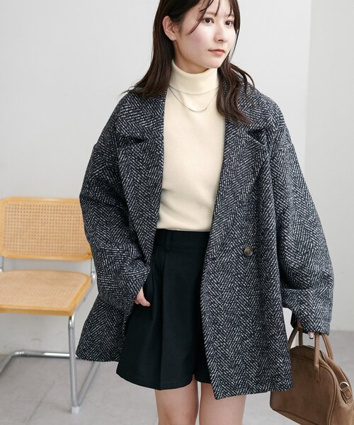 セール】【WEB限定】ヘリンボーンダブルテラージャケット（テーラード