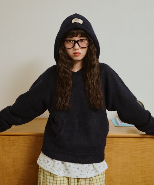 うろこ雲なニットフーディー（ニット/セーター）｜common gull