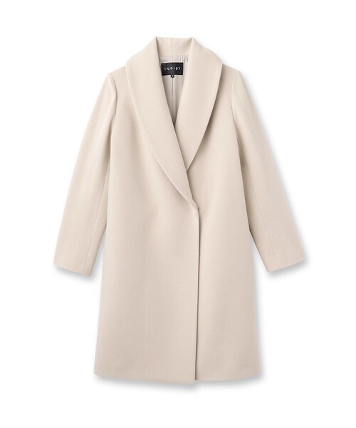 INDIVI（インディヴィ）の「【WEB限定／ウール】ショールカラーロング