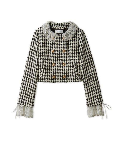 セール】[L.B CANDY STOCK]スカラップビジューアタッチドジャケット