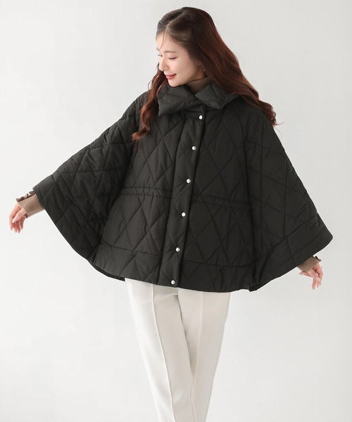 中綿キルティングポンチョ（ポンチョ）｜Fit more（フィットモア）の