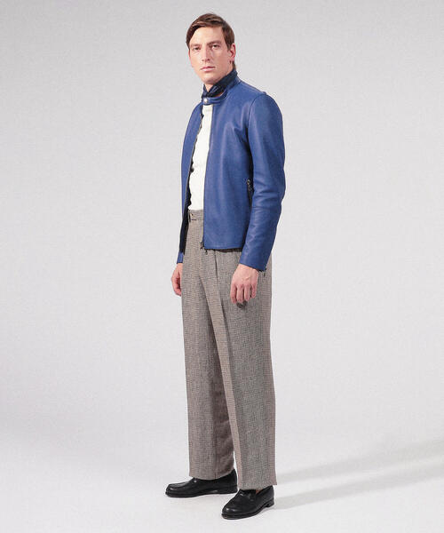 セール】【別注】DENIM×TOMORROWLAND ラムレザー シングルライダース