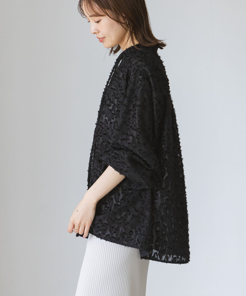 Noble（ノーブル）の「レオパードカットジャガードボーブラウス