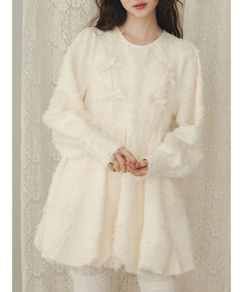 バルーンリボンミニワンピース（ワンピース）｜merry jenny（メリー