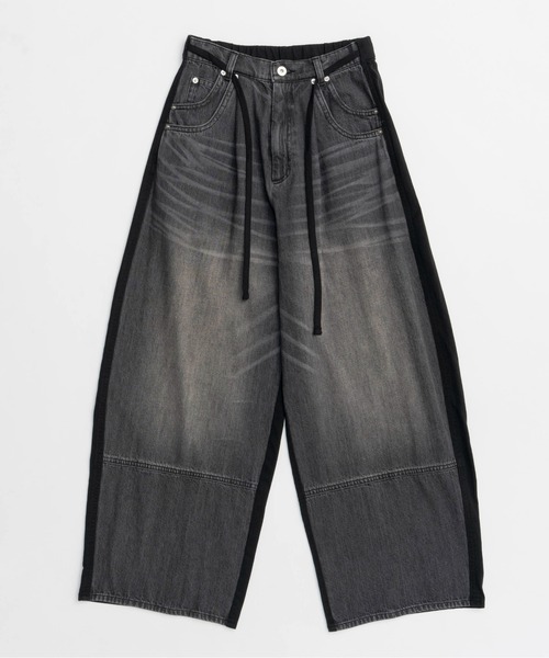 Cut Docking Curve Denim Pants/カットドッキングカーブデニム【MAISON