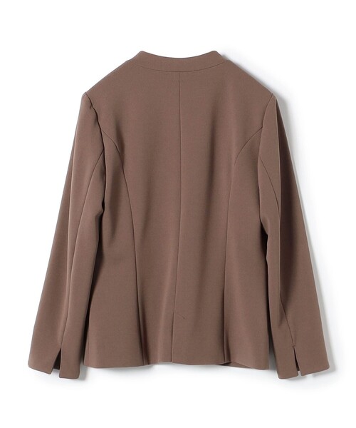 セール】SHIPS Colors:ストレッチ ジョーゼット Vカラー ジャケット2