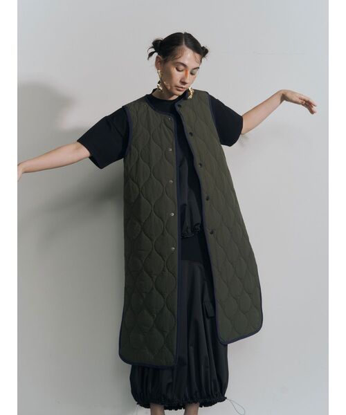 UN3D.（アンスリード）の「キルティングベストレイヤードコート
