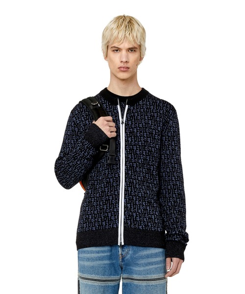 DIESEL（ディーゼル）の「メンズ ニット ジップアップ カーディガン