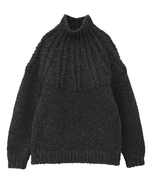 セール】【CLANE/クラネ】CHUNKY CABLE HAND KNIT TOPS/チャンキー