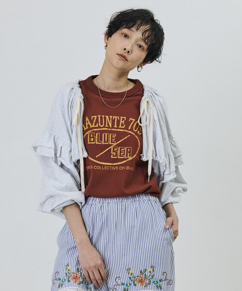 セール】Champion×Freada/チャンピオン ギャザー×フリル ジップ