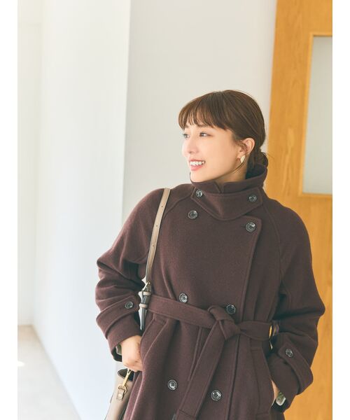 COHINA（コヒナ）の「2wayカラーバックフレアウールコート【低身長