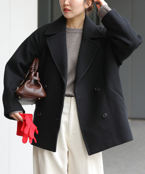 セール】《WEB限定》尾州ウールショートPコート（ピーコート