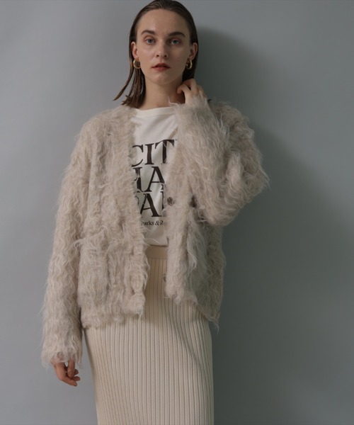 CADUNE（カデュネ）の「もふもふカーデ（ニット/セーター）」 - WEAR