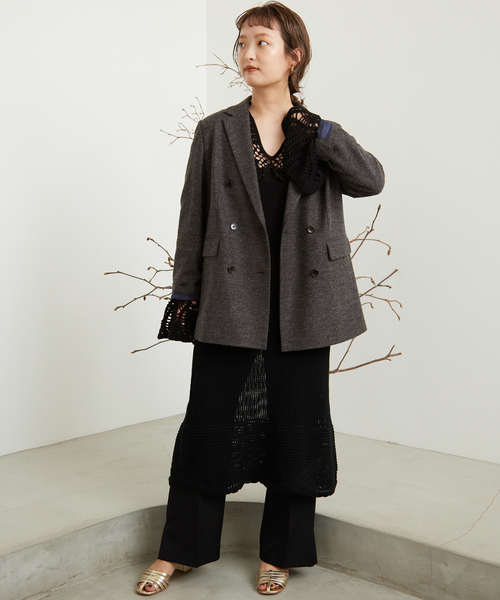 SLOBE IENA（スローブイエナ）の「ツイードダブルジャケット