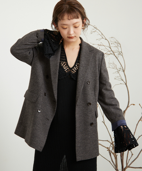 SLOBE IENA（スローブイエナ）の「ツイードダブルジャケット