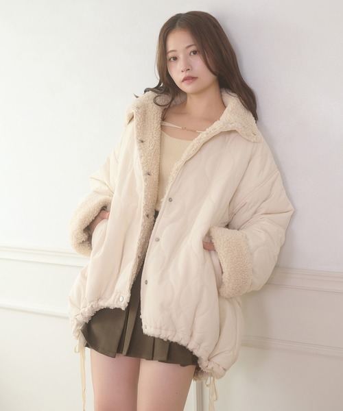 セール】2way reversible quilting boa jacket / 2WAYリバーシブル