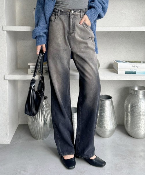 セール】【お気に入り数16万人突破!】ウエスト ホックで華奢見え！ハイ