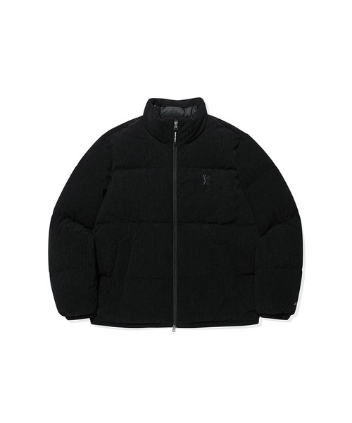 セール】コーデュロイダウンジャケット ブラック（ダウンジャケット