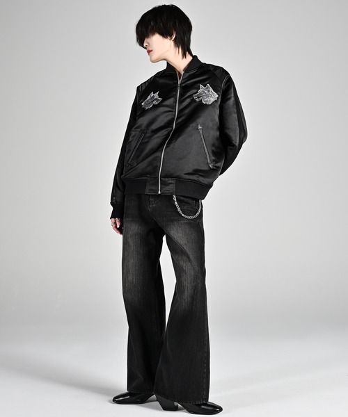 premium reversible suka jumper -wolf/flower- / プレミアム