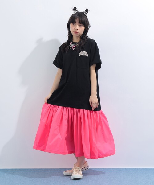 mmts（マミタス）の「ヒグチユウコ×mmts / 猫10匹 総柄 ワンピース