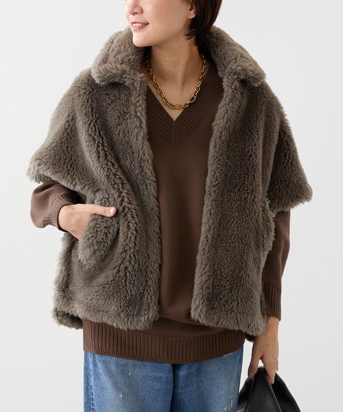 セール】TICCA（ティッカ） Woolファーポンチョ 0243410033（ポンチョ