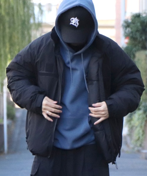 セール】2way フード付き ビッグシルエット スタンドカラー エコダウン