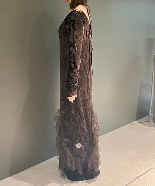 スパークルレースベロアドレス / sparkle lace velour dress（ドレス