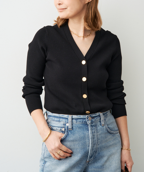 DINER RIB Vネックカーディガン（カーディガン/ボレロ）｜Deuxieme