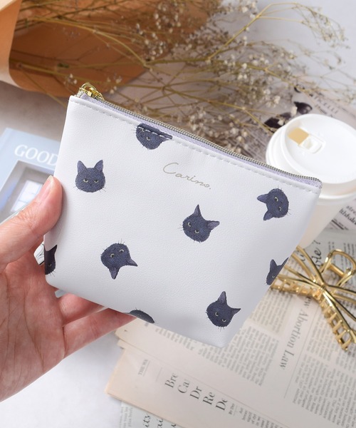 犬/猫/フラワー/さくらんぼ/キルティング/マチ付きミニポーチ（ポーチ