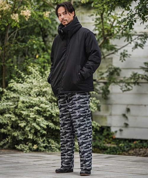 mj10943-ターンバックハイネックミリタリー中綿ジャケット（ミリタリー