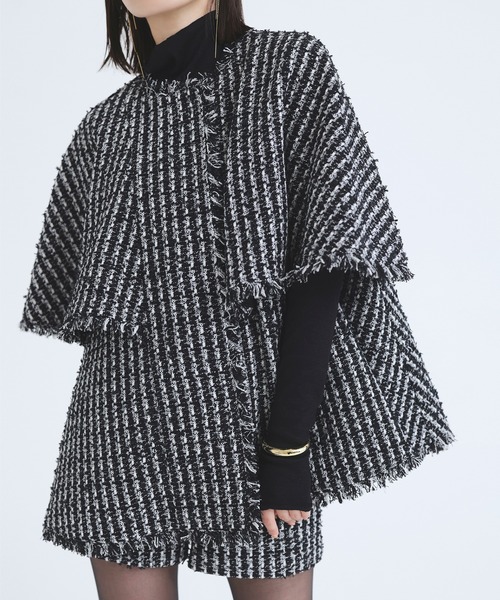 anuans（アニュアンス）の「ツイードケープジャケット（その他アウター