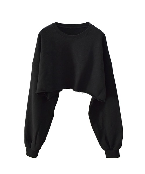 ZOZO限定】クロップドダメージデザインスウェット / 長袖 ミニ丈