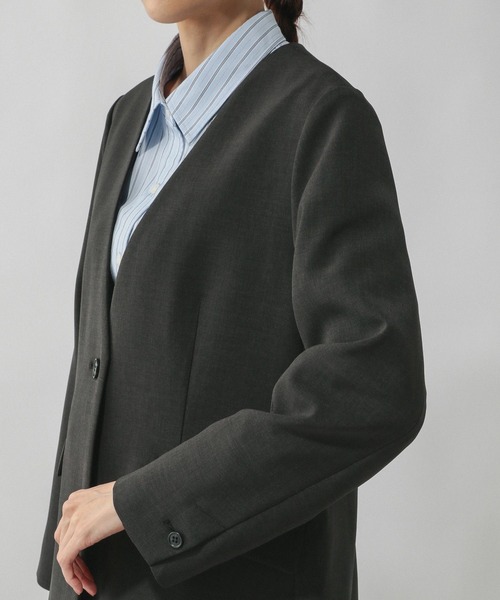 ウツクシルエットWクロスジャケット/603985（テーラードジャケット